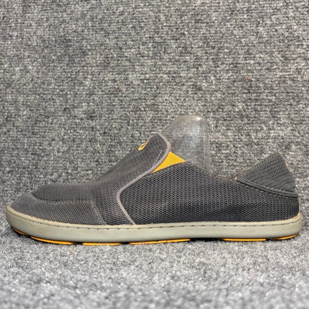 OluKai Gray Mesh Nohea Slip On Shoes Mens Size 10 Drop In Heel Casual Sneaker
